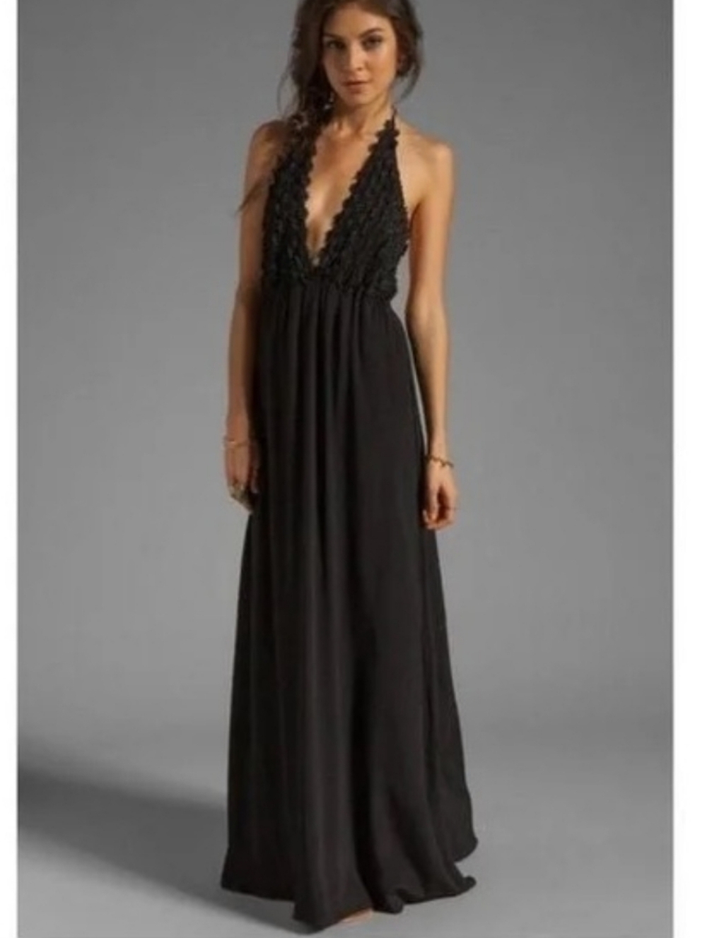 FOR LOVE & LEMONS Camilia Halter Maxi Dress